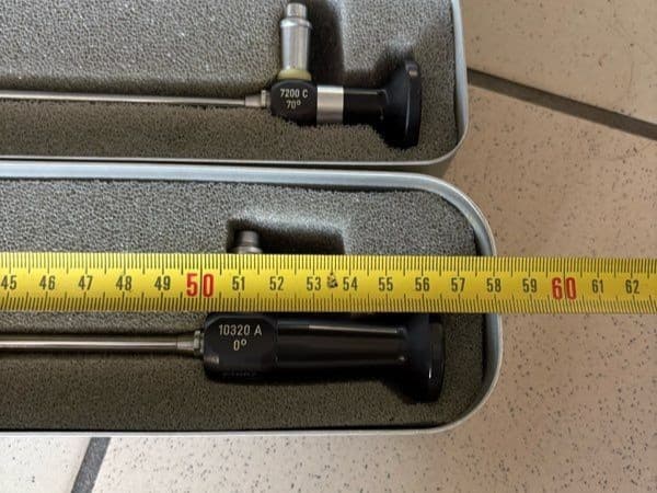 Lot 2 Endoscopes Karl Storz 10320 A 0° + 7200 C 70° + câble + boitiers origine 2