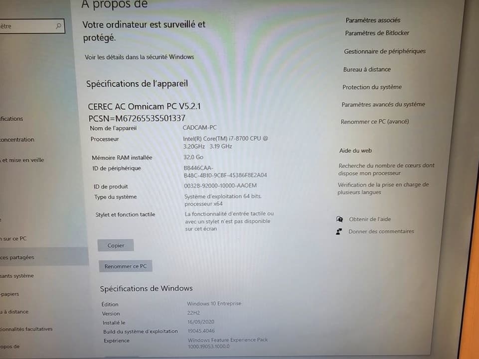 Cerec ac omnicam 5.2.1 CAMERA ET LOGICIEL DE RECONSTRUCTION 2